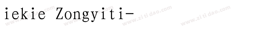 iekie Zongyiti字体转换